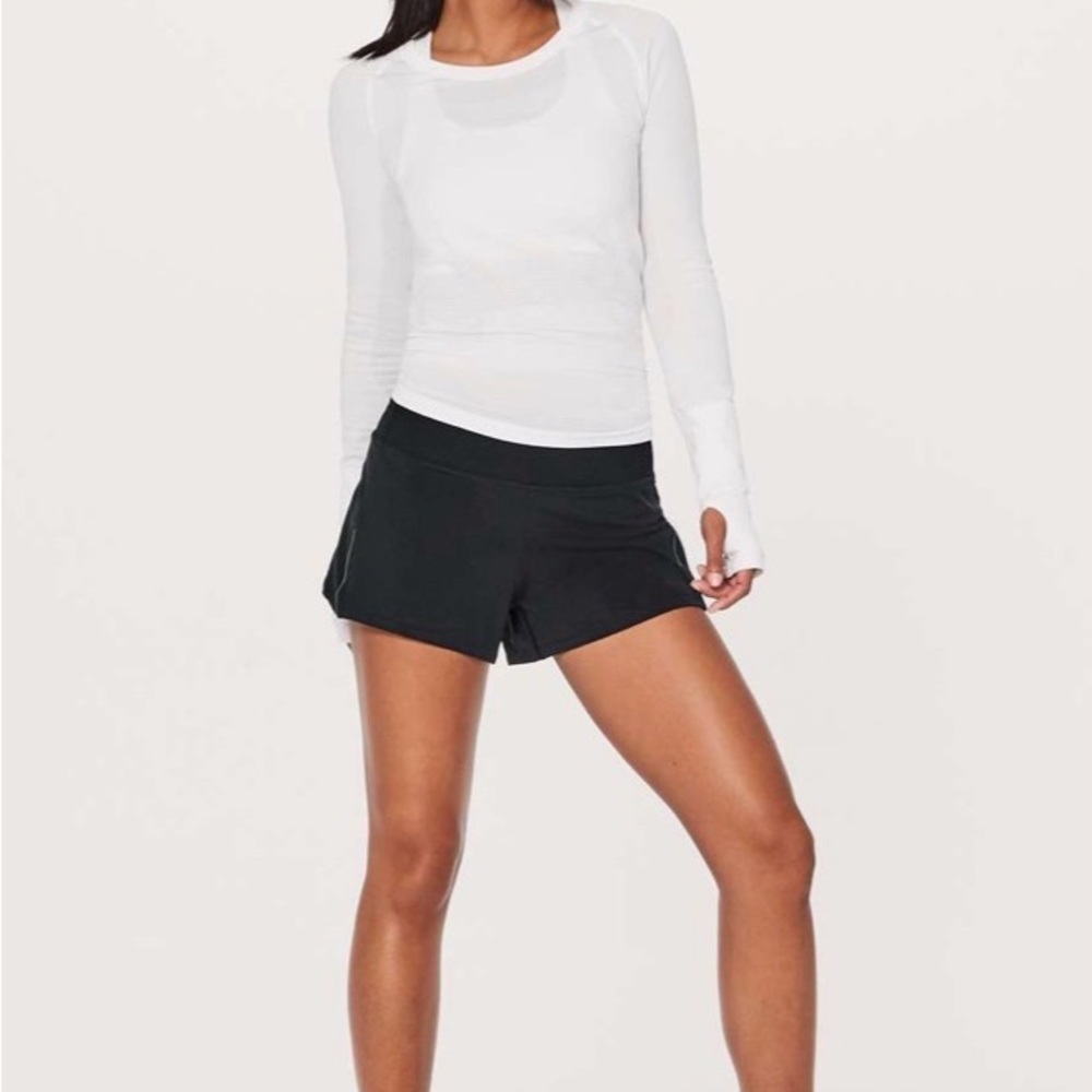 lululemon Morning Miles Black Short Sz 10